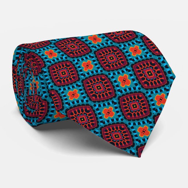 Geo Pattern Krawatte (Gerollt)