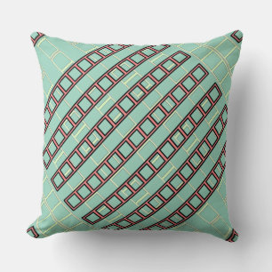 Geo Repeat Aquamarin Kissen