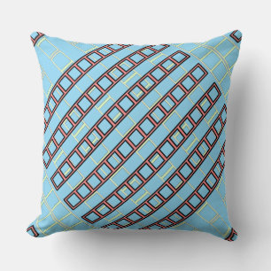 Geo Repeat Blue Kissen