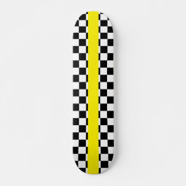 Geo Square With Yellow Stripe Skateboard