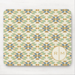 Geo Stammes- Muster des Monogramm- des Schritt- Mousepad