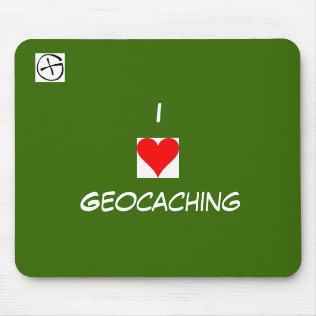 geo Symbol, Herz, I, Geocaching Mousepad (Vorne)