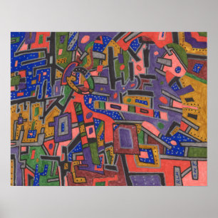 Geo-Tech, abstrakt Poster