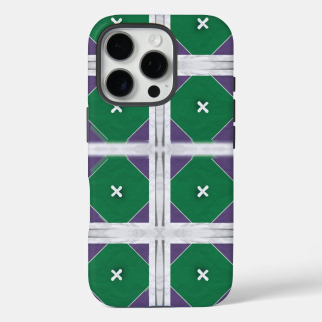 Geo X coque iphone violet et vert (Verso)