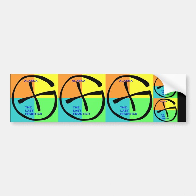 Geocache Alaska Logo Autoaufkleber (Vorne)