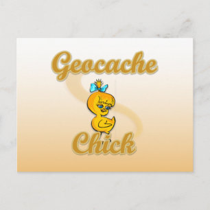 Geocache Chick Postkarte