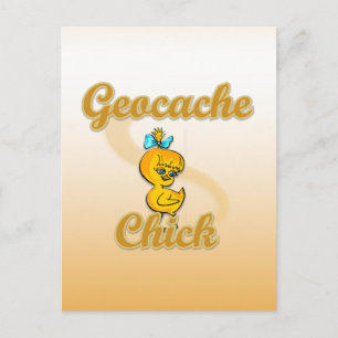 Geocache Chick Postkarte