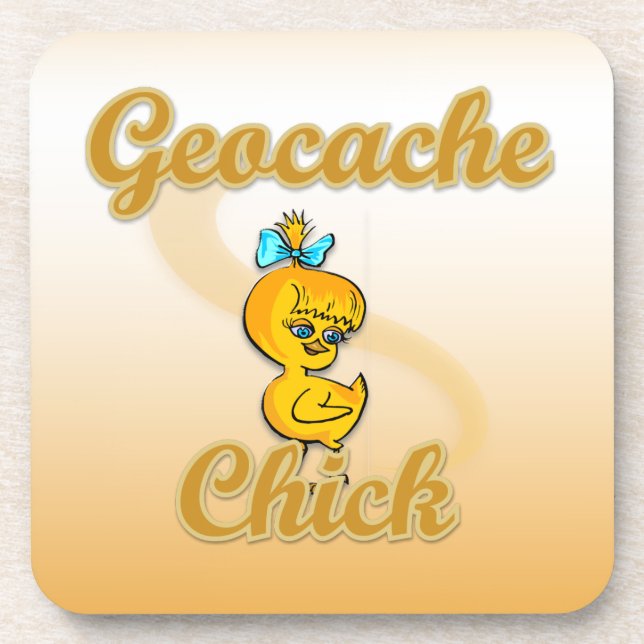 Geocache Chick Untersetzer (Vorderseite)