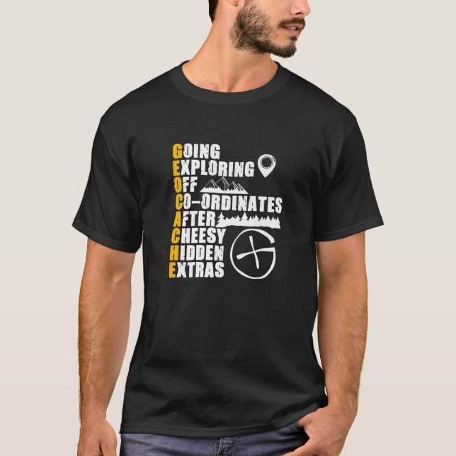 Geocache Definition Geocaching Geocacher T-Shirt (Vorderseite)