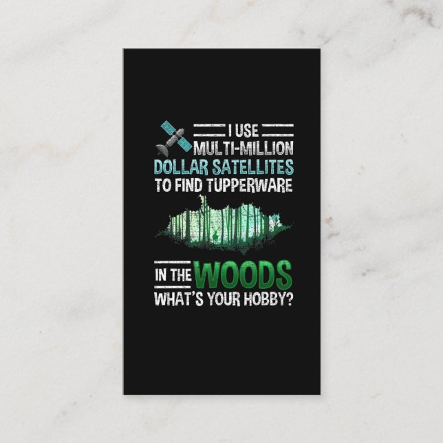 Geocache Geocache Geocache Geocache Geocaching Visitenkarte (Vorderseite)