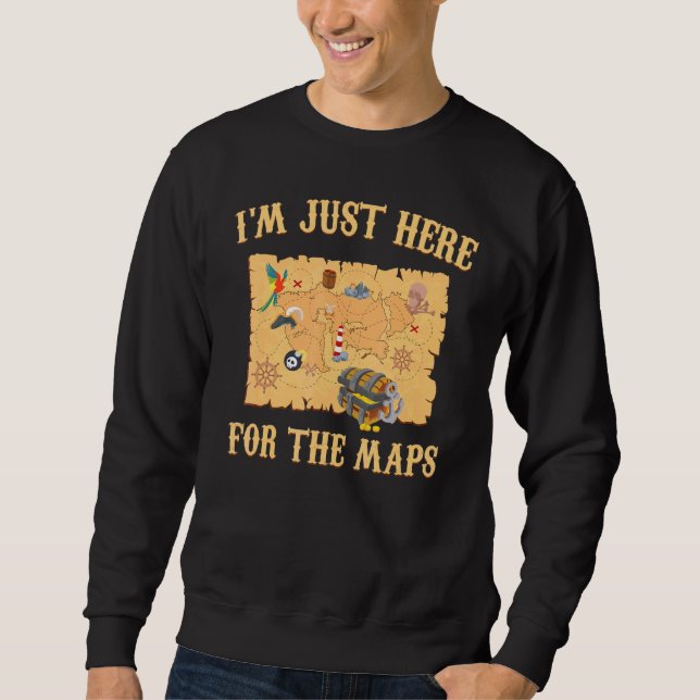 Geocache ist gerade hier für die Karten wandern Hi Sweatshirt (Vorderseite)