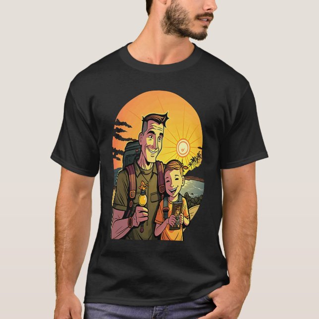 Geocache Mountain Hiking Trip Geocaching Dad In Su T-Shirt (Vorderseite)
