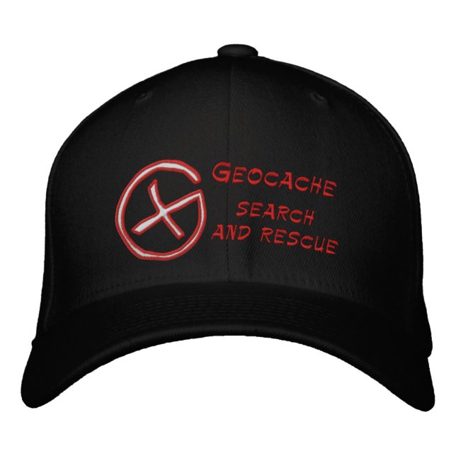 Geocache Suche und Rettung Bestickte Baseballkappe (Vorderseite)