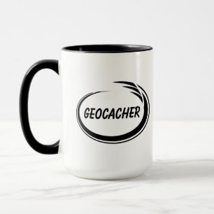 Geocacher Black Splash Tasse