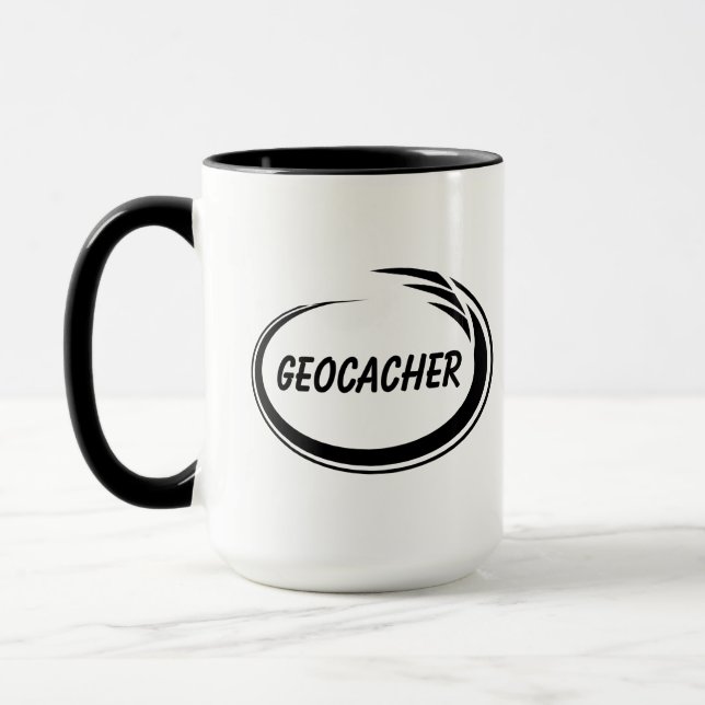 Geocacher Black Splash Tasse (Links)