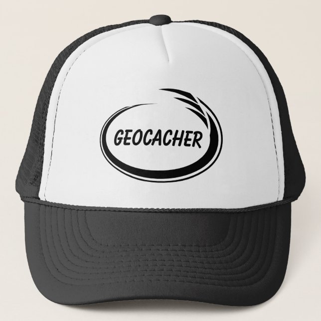 Geocacher Black Splash Truckerkappe (Vorderseite)