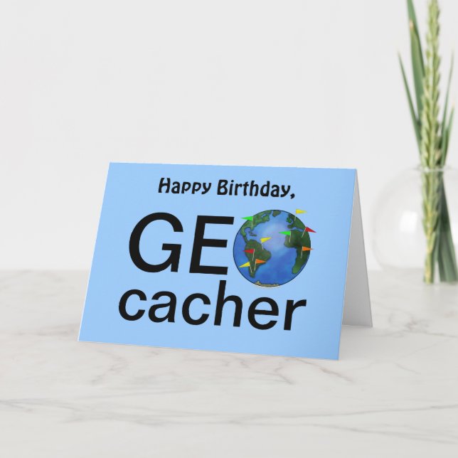 Geocacher ErdeGeocaching alles- Gute zum Karte (Vorderseite)