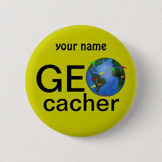 Geocacher ErdeGeocaching individueller Name Button