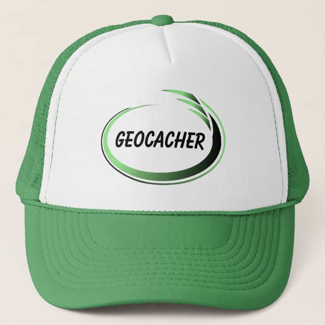 Geocacher Green Splash Truckerkappe (Vorderseite)