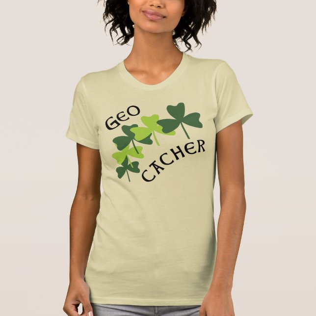 Geocacher-Kleeblätter T-Shirt (Vorderseite)