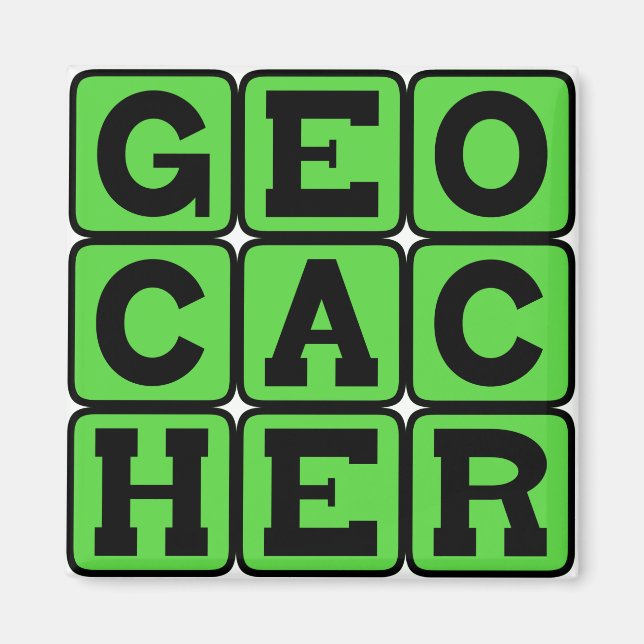 Geocacher, Navigation Hobby Magnet (Vorne)
