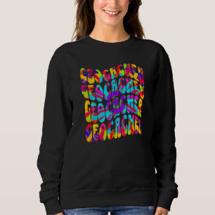 Geocacher Tie Dye Geocaching Wandern Natur Männer Sweatshirt