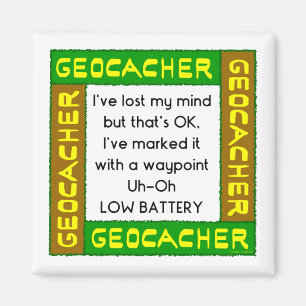 Geocacher verlor den Geist in Grün Magnet