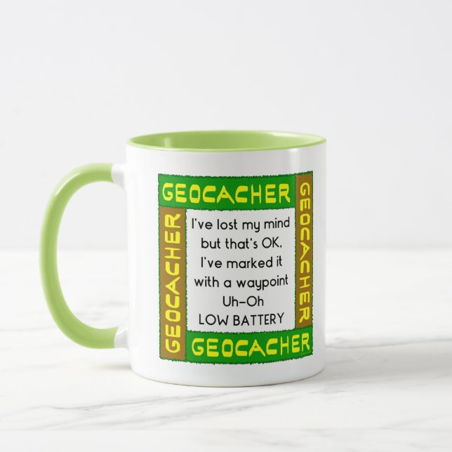 Geocacher verlor den Geist in Grün Tasse (Links)