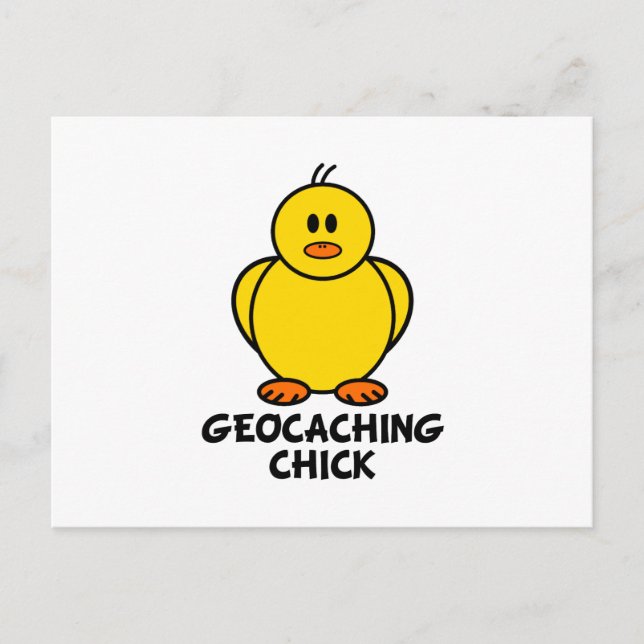Geocaching Chick Postkarte (Vorderseite)