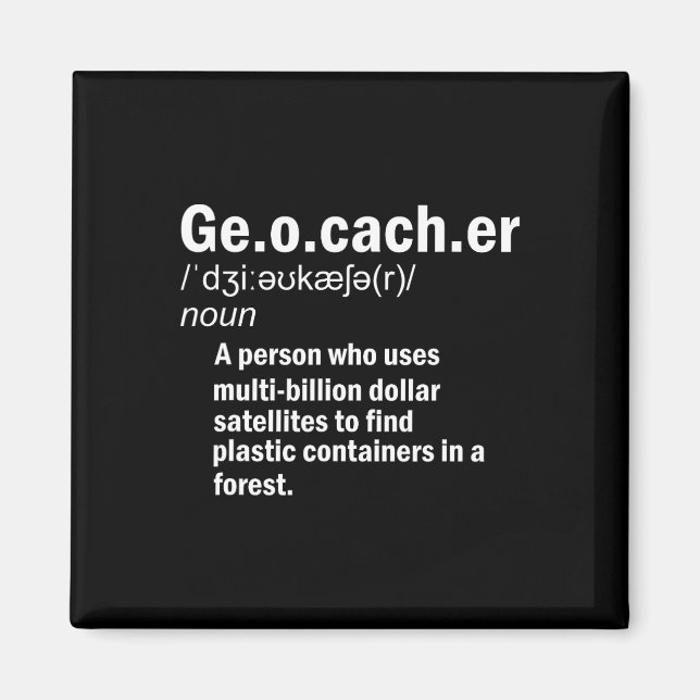 Geocaching Definition Geocacher Magnet (Vorne)