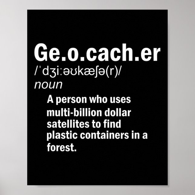 Geocaching-Definition Geocacher  Poster (Vorne)
