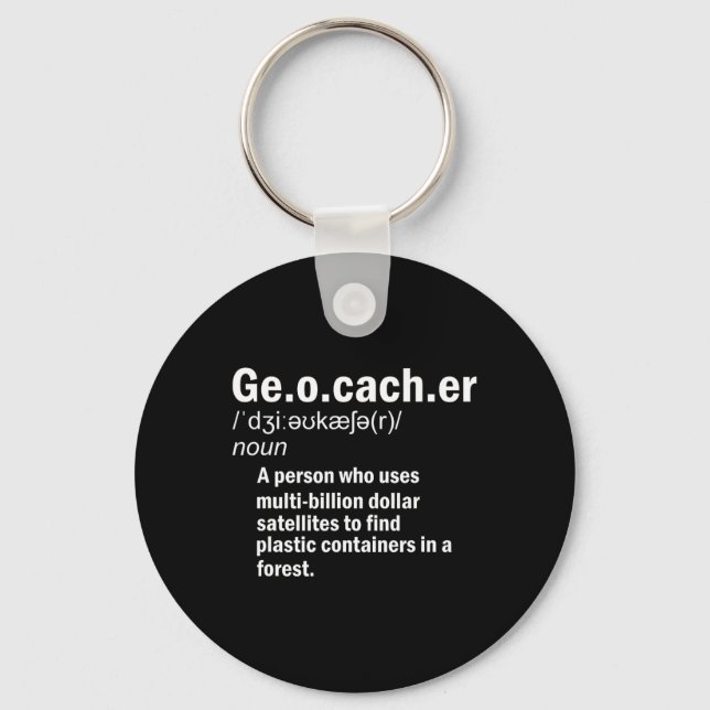 Geocaching Definition Geocacher Schlüsselanhänger (Vorderseite)