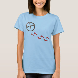 Geocaching "Fußspuren" T-Shirt