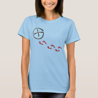 Geocaching "Fußspuren" T-Shirt