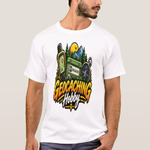 Geocaching-Hobby-Abenteuer-Aufkleber, GPS-Schatz T-Shirt