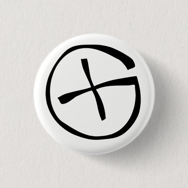 Geocaching Knopf Button (Vorderseite)