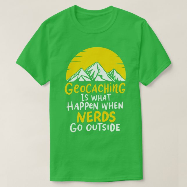 Geocaching loggt Container GPS außerhalb Geocachin T-Shirt (Design vorne)