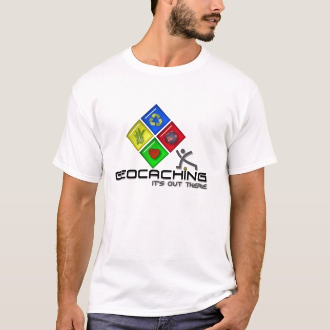 Geocaching Logo Stickman Grafik-Shirts! T-Shirt (Vorderseite)