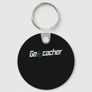 Geocaching mit GPS Empfänger und Koordinaten Schlüsselanhänger