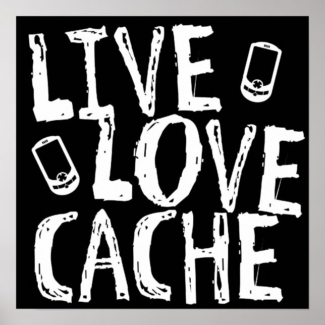 Geocaching-Poster in Live-Liebe Poster (Vorne)