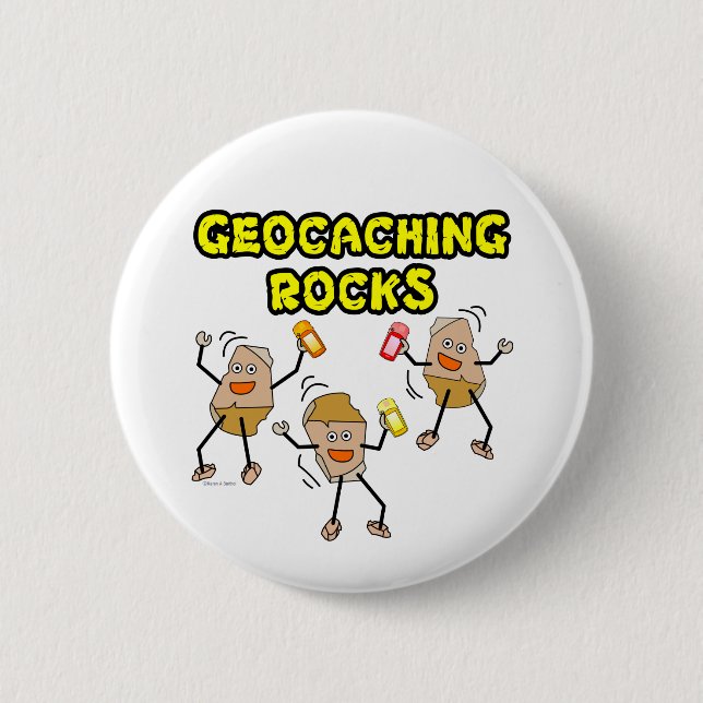 Geocaching Rocks Button (Vorderseite)