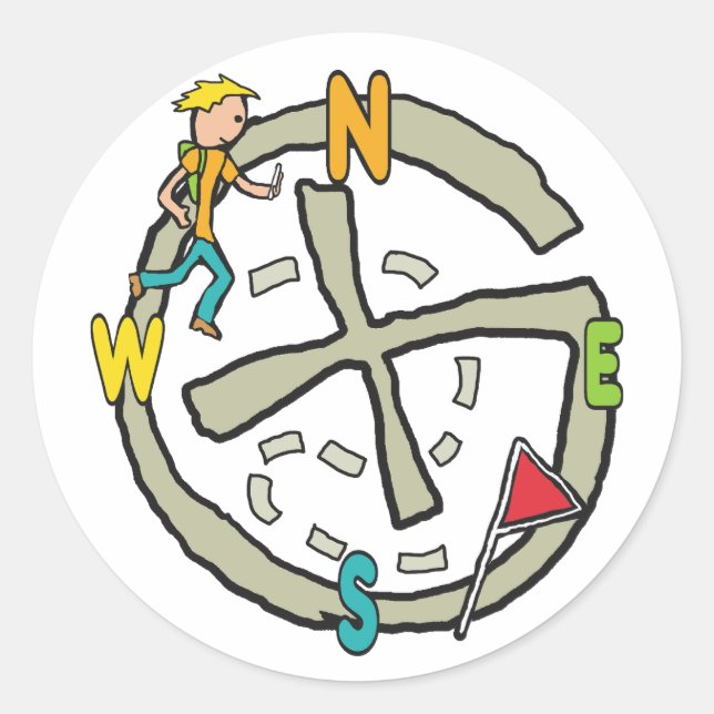 Geocaching Runder Aufkleber (Vorderseite)