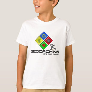 Geocaching Stickman Geocacher T-Shirt für Kinder