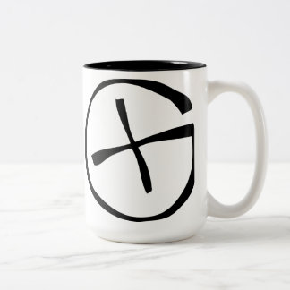 Geocaching-Symbol Zweifarbige Tasse