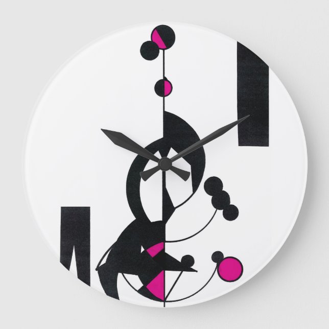 Géoconception rose Horloge personnalisée (Recto)