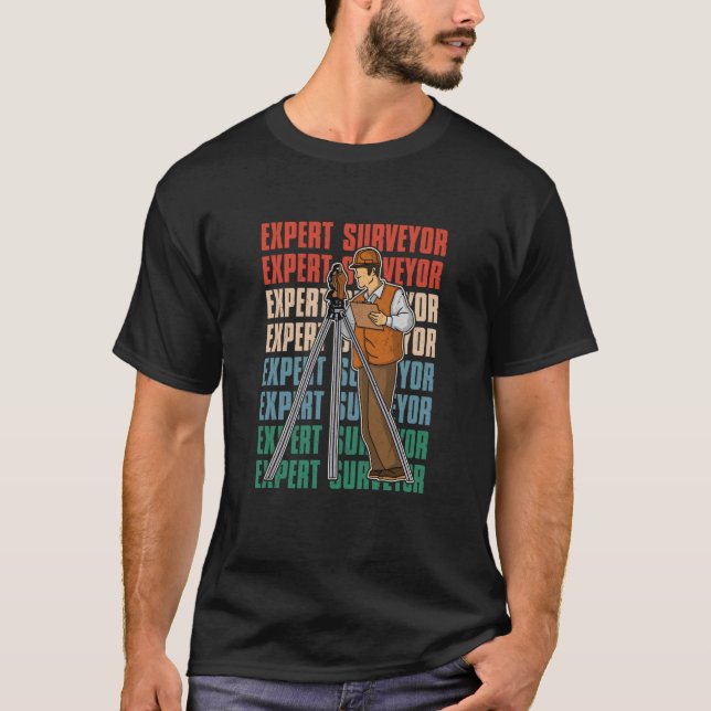 Geodäsie-Vermessungsingenieur Theodolite pro T-Shirt (Vorderseite)
