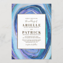 Geode Agate Gemstone Einladungen zur Hochzeit