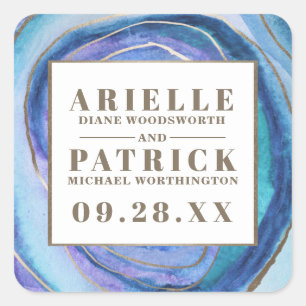 Geode Agate Gemstone Gastgeschenk Hochzeit Sticker