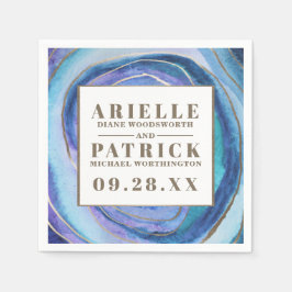 Geode Agate Gemstone Wedding Napkins Serviette
