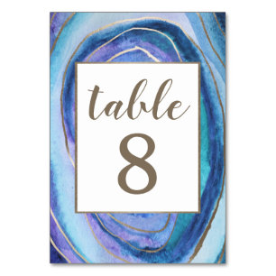 Geode Agate Gemstone Wedding Tischnummer Cards